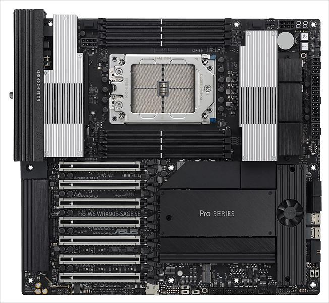 Материнская плата ASUS PRO WS W790E-SAGE SE, AMD WRX90, 8*DDR5, 4*SATA, 4*M.2, 2 x SlimSAS, 6*USB 3.2, 1*USB 2.0, 2*Type-C,7*PCIx16, VGA, CEB; 90MB1FW0-M0EAY0 (PRO WS WRX90E-SAGE SE) фото 1