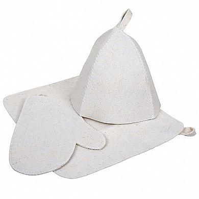 Комплект из 3-х предметов (Шапка, коврик, рукавица) фото 1