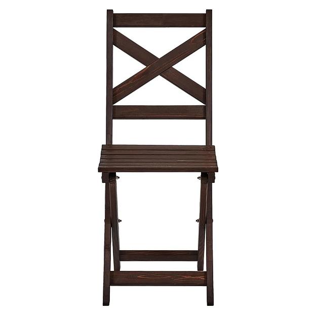 Деревянный стул со спинкой Вильма, темно-коричневый, опт фото 2