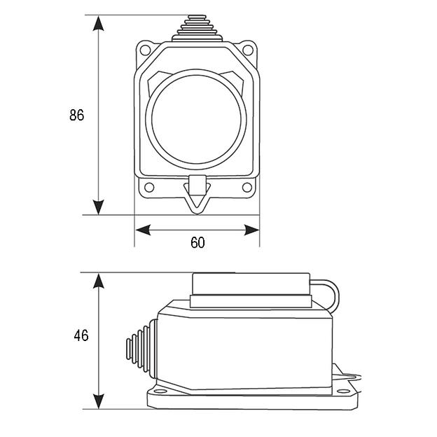 Розетка настенная однофазная с заглушкой КОМПАКТ каучук черный фото 5