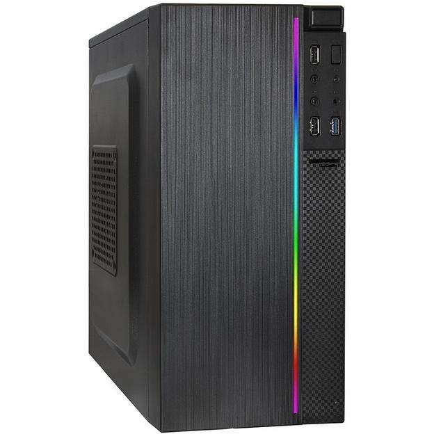 Exegate EX287885RUS Корпус Minitower ExeGate mEVO-9302-RGB-600W-12 (mATX,600NPX 12см,2USB+USB3.0, HD аудио,черн/RGB) фото 1