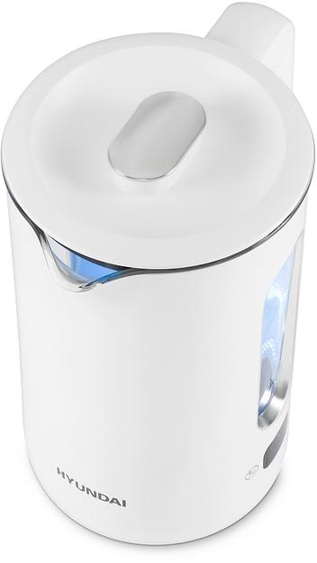Чайник электрический Hyundai HYK-G5510 1.5л. 2200Вт белый/прозрачный корпус: стекло фото 6