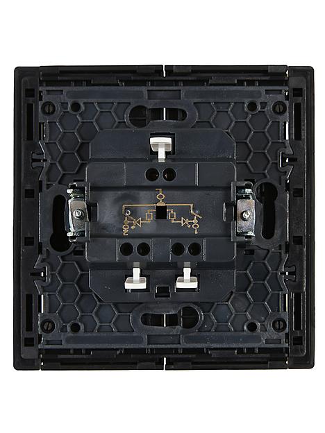 FORTE&PIANO Выключатель 2-клавишный с индикацией 10А FP106 черный IEK фото 3