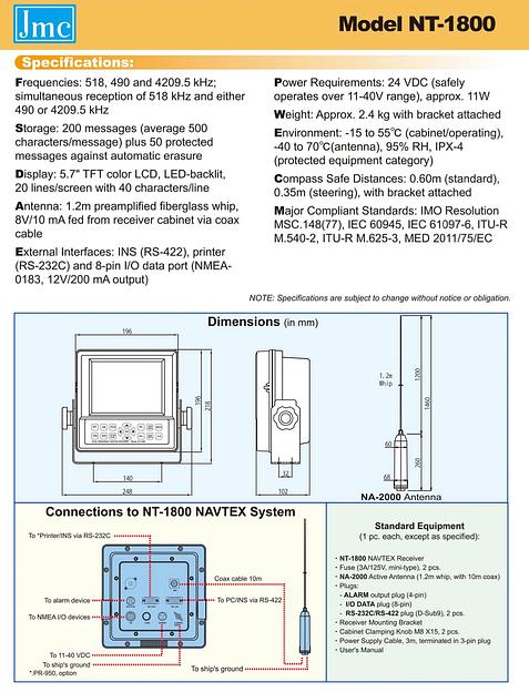 Приемник Навтекс NT-1800 фото 3