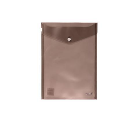 Папка-конверт на кнопке, А4, вертикальный, 0,16мм, прозрачно-серый, Centrum фото 1