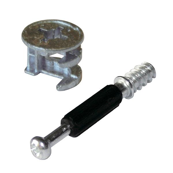 Стяжка эксцентриковая (саморез) с пластиковым чехлом фото 1