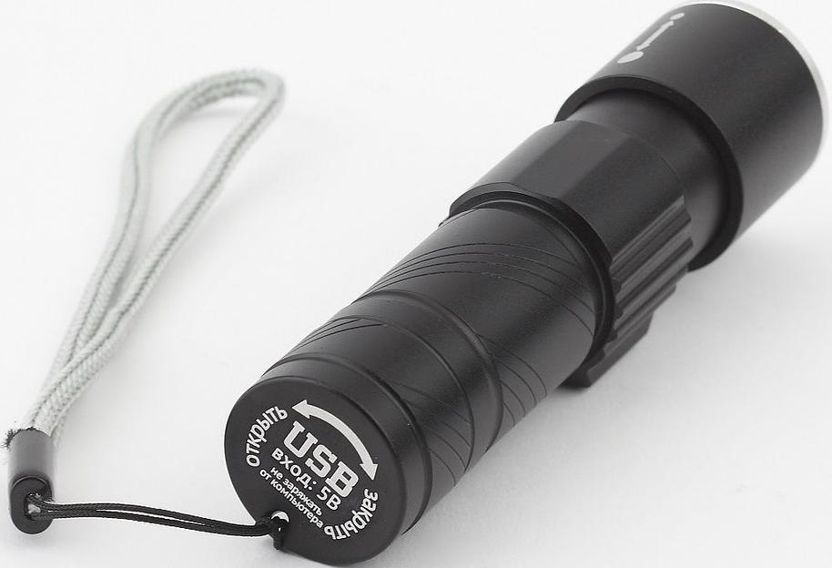 ЭРА Б0030191 Фонарь аккумуляторный MA-601 Циркон {3Вт светодиод, алюминий, регулируемый фокус, 3 режима, зарядка от USB} фото 2