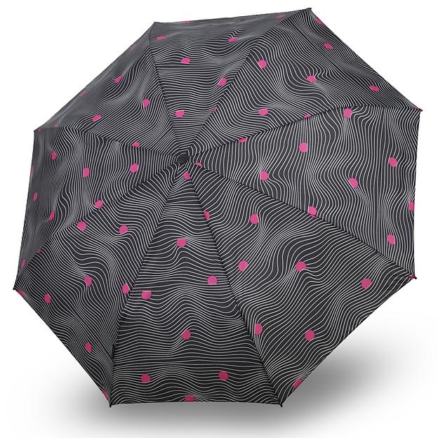 Зонт Knirps автомат T.201 Medium Duomatic MEDITATE BLACK ECOREPEL 95 3201 8547 фото 1