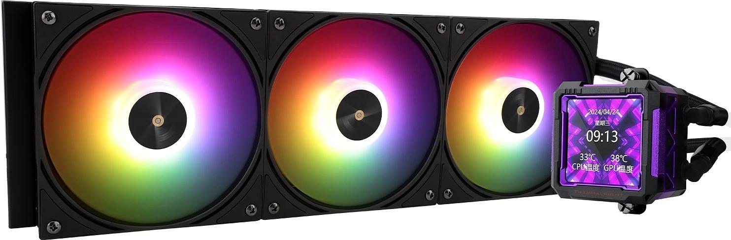 Система водяного охлаждения Thermalright Frozen Warframe PRO 360 ARGB Soc-AM5/AM4/1200/1700/1851 черный 4-pin 29.8dB Al LCD Ret (F-WFRAME-PRO-360-BL-ARGB) фото 1