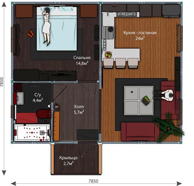 Проект дома из кирпича «Лилия» фото 5