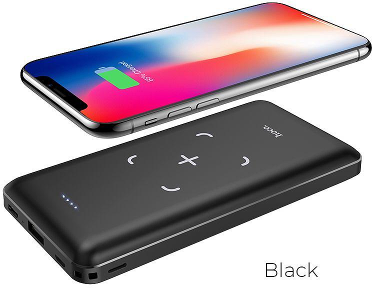 Мобильный аккумулятор Hoco J50 Surf 10000mAh 5W 2A USB-A беспров.зар. черный фото 2