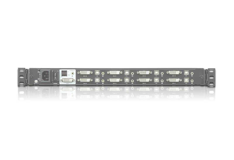 Квм переключатель ATEN Single Rail 8-Port DVI FHD LCD KVM Switch (CL6708MW-ATA-RG) фото 1