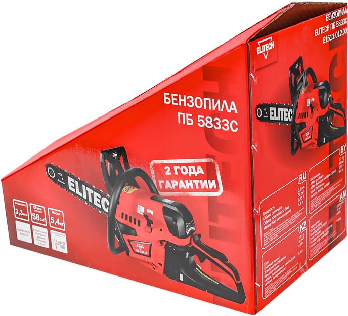 Бензопила Elitech ПБ 5833C (E1611.012.00) 2400Вт 3.3л.с. дл.шины:18" (45cm) (205454) фото 8