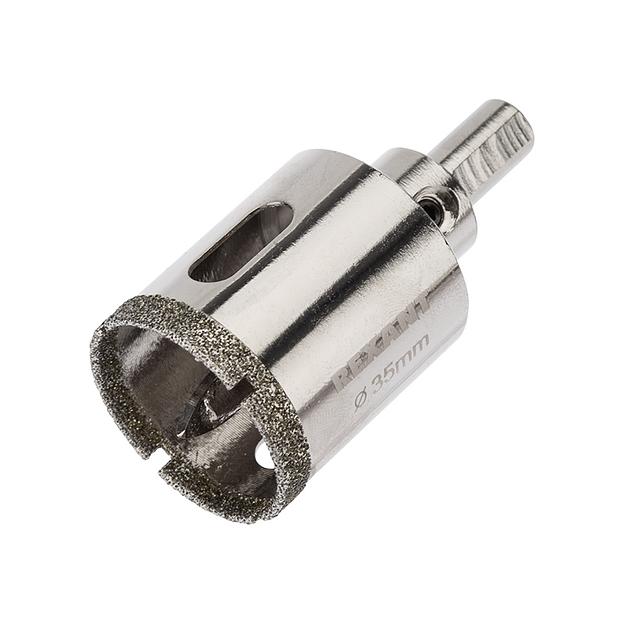 Коронка алмазная 35 мм по керамограниту с центровочным сверлом фото 1