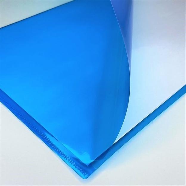 Папка-уголок «Консул» А4 120 мкм прозрачная синяя, опт фото 2