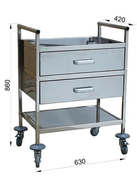 Стол манипуляционный (процедурный) с двумя ящиками «ЭРГО-200» Э-247/2-СП фото 2