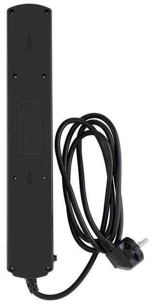 Сетевой фильтр Ippon BK-6-EU-1.8-10-B 1.8м (6 розеток) черный (коробка) фото 3