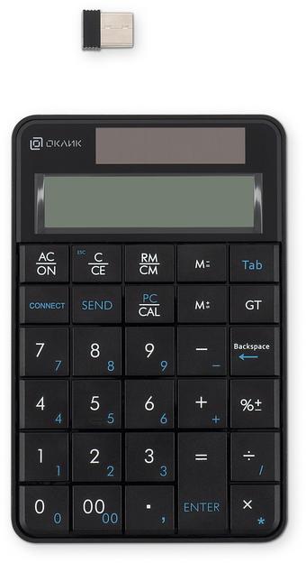 Клавиатура Оклик K604W черный USB беспроводная slim для ноутбука (1979325) фото 1