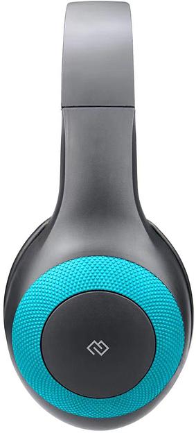 Гарнитура накладные Digma BT-15 черный/голубой беспроводные bluetooth оголовье (BT-15BLB) фото 2