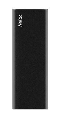 Ssd накопитель Netac Z SLIM Black 2TB USB 3.2 Gen 2 Type-C External SSD, R/W up to 550MB/480MB/s,with USB-C to USB-A cable and USB-A to USB-C adapter 3Y wty (NT01ZSLIM-002T-32BK) фото 1