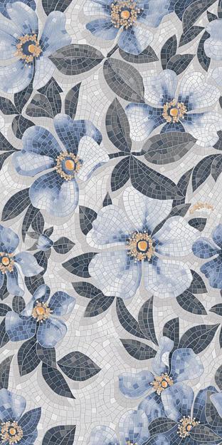 Керамогранит Kerama Marazzi Розелла синий декорированный лаппатированный фото 1