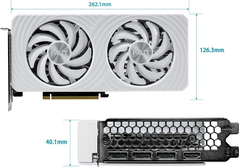 Видеокарта Palit PCI-E 5.0 PA-RTX5060Ti WHITE OC NVIDIA GeForce RTX 5060TI 8Gb 128bit GDDR7 2407/28000 HDMIx1 DPx3 HDCP Ret фото 10