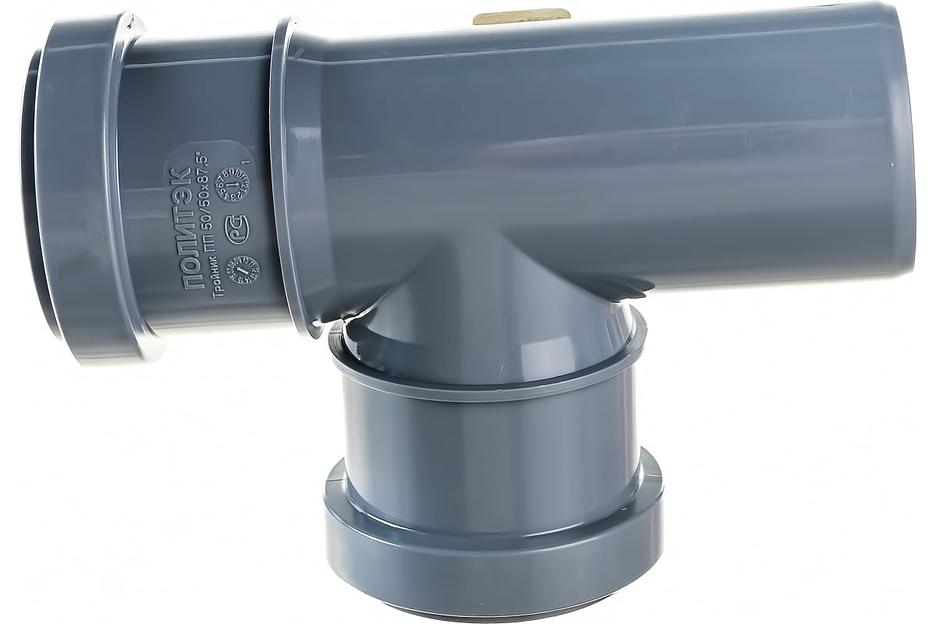 Тройник канализационный 87.5 град. 50 х 50 фото 4