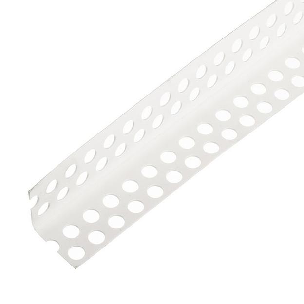 Угол ПВХ перф. белый, 3м фото 1