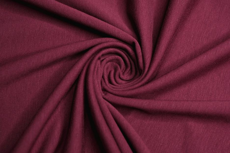 Футер однотонный 2-х нитка петля с полиэстером Бордо 8 ТТ фото 1