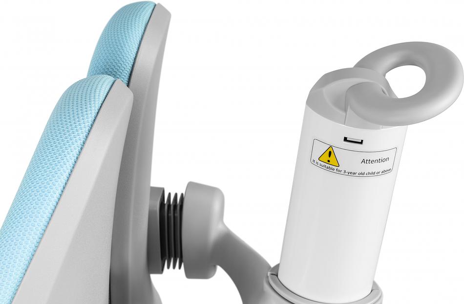 Кресло детское Cactus CS-CHR-3604BL голубой крестов. пластик серый фото 7