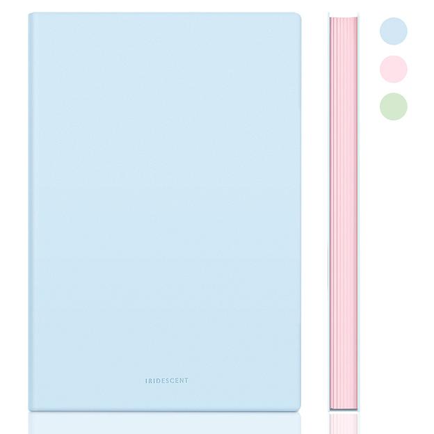 Блокнот Deli 22283LT-BLUE 210х143мм искусст. кожа 96л голубой фото 1