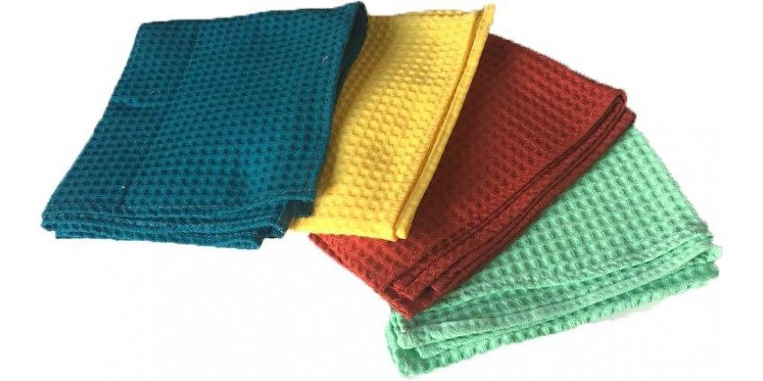 Вафельные полотенца 45x80 цветные опт фото 2