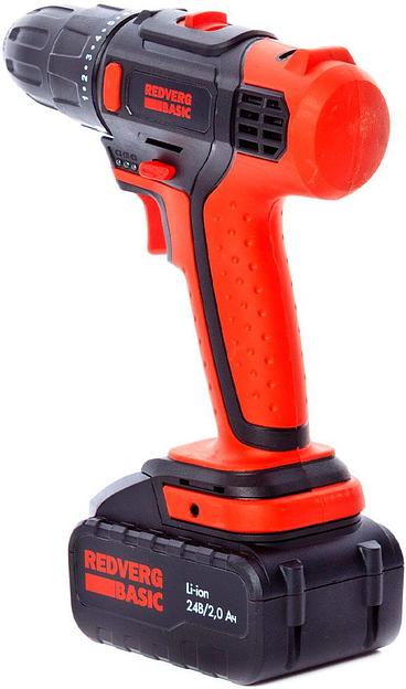 Шуруповерт RedVerg SD24L/2-2 Basic аккум. патрон:быстрозажимной фото 2