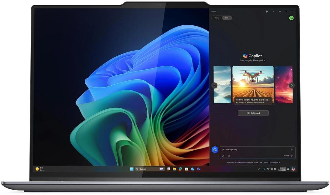 Ноутбук Lenovo ThinkPad X9-14 G1 Aura Core Ultra 7 258V 32Gb SSD1Tb Intel Arc 14" OLED WUXGA (1920x1200)/ENGKBD Windows 11 Pro black WiFi BT Cam (21QA002CGQ) фото 2