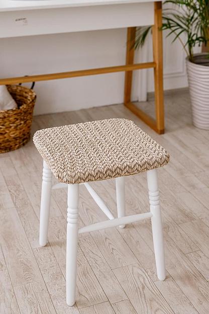 Чехол на табурет Чехлы&Пледы «Букле» ваниль (2 шт) ОПТ фото 1