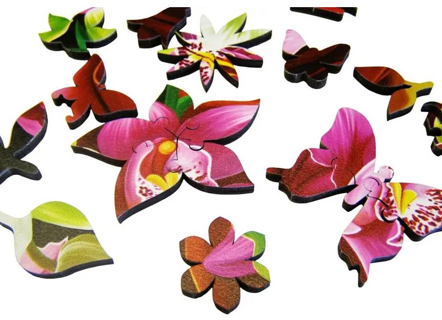 Деревянные пазлы «Орхидея» 27×38 см L (А3) 258 деталей фото 5