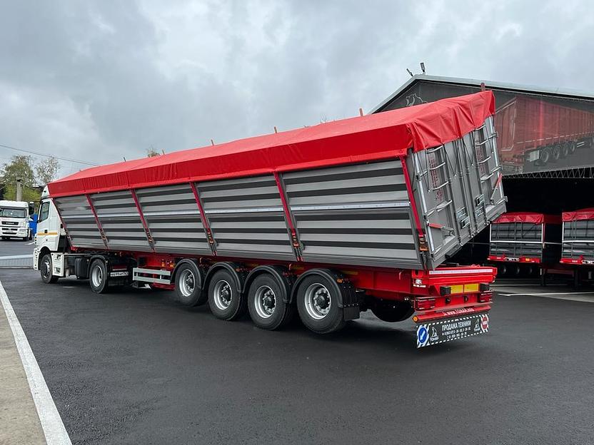 Полуприцеп-Зерновоз Самосвал Тонар 9989 58 куб.м 4 оси фото 2