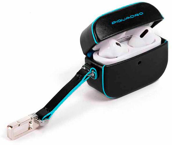 Чехол для наушников Piquadro Blue Square AC5308B2/N черный натур.кожа фото 1