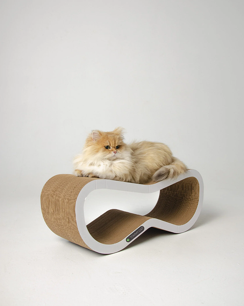 Когтеточка из картона Свайп, белый, опт фото 3