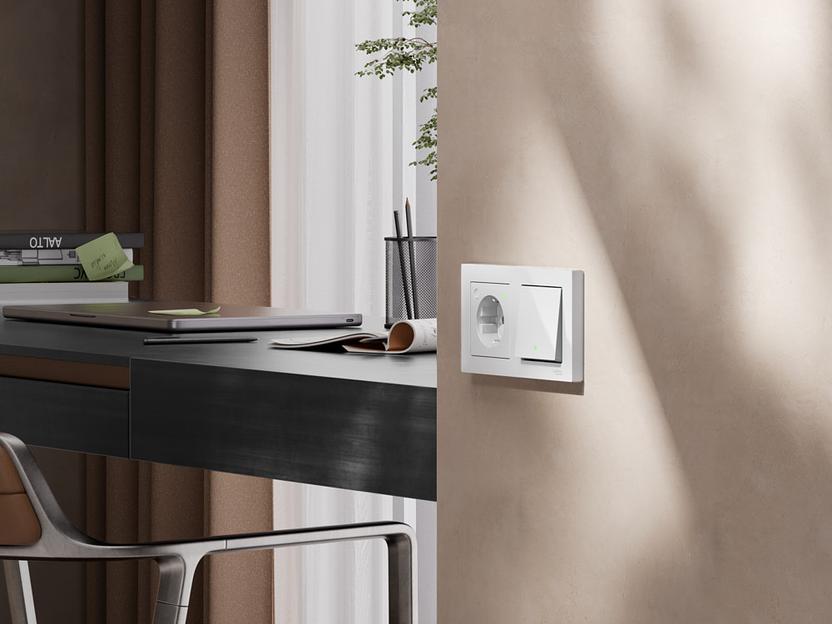 ATLASDESIGN SMART 1-кл. ВЫКЛЮЧАТЕЛЬ с подсв., Zigbee, сх.1, L+N, 10А, мех., БЕЛЫЙ фото 5