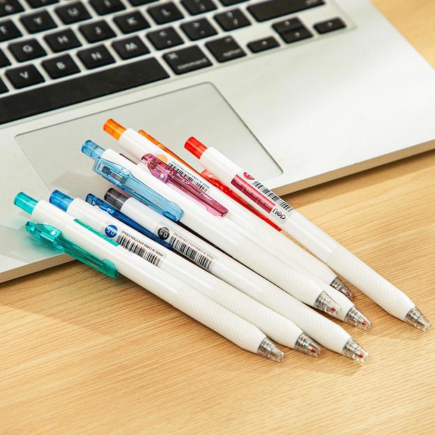 Ручка гелев. Deli EG22-GN белый/зеленый d=0.5мм зел. черн. кор. фото 2