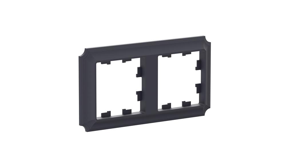 ATLASDESIGN ANTIQUE 2-постовая рамка, универсальная, КАРБОН фото 2