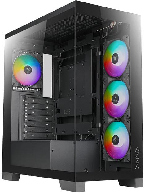 Корпус Azza COVE черный без БП ATX 4x120mm 1xUSB2.0 1xUSB3.0 1xUSB3.1 audio bott PSU фото 1