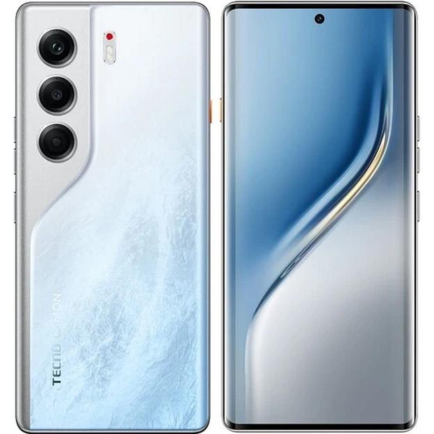 Смартфон Tecno Camon 40 Pro 5G 256Gb 12Gb белый ледяной моноблок 3G 4G 6.67" Android 14 50Mpix 802.11 a/b/g/n/ac NFC GPS GSM900/1800 GSM1900 Protect фото 1