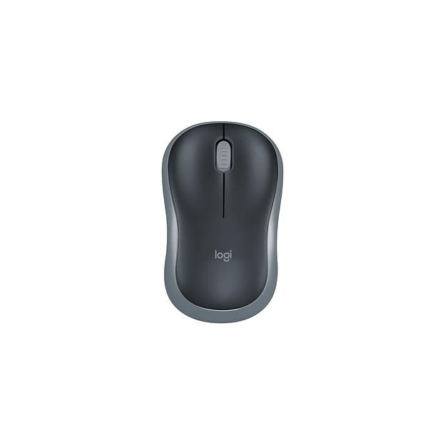 Мышь беспроводная Logitech M185, радио, оптическая, USB, 1000dpi, черный и серый [910-006540] фото 1