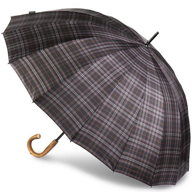 Зонт-трость Bugatti механический DOORMAN CHEK GREY 71762001BU фото 1