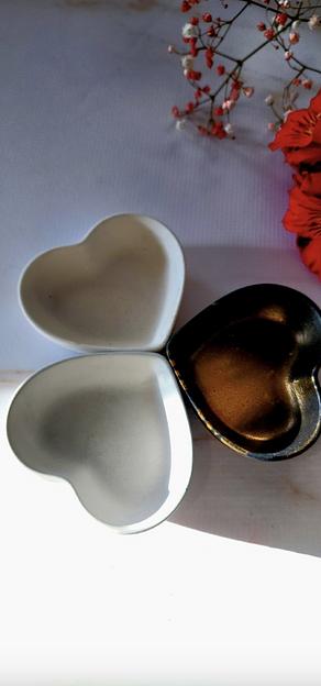 Декоративный поднос «Сердце» из гипса, опт фото 1