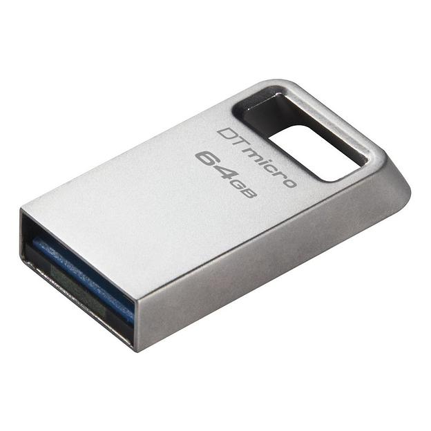 Флеш Диск Kingston 64Gb DataTraveler Micro DTMC3G2/64GB USB3.0 серебристый фото 2