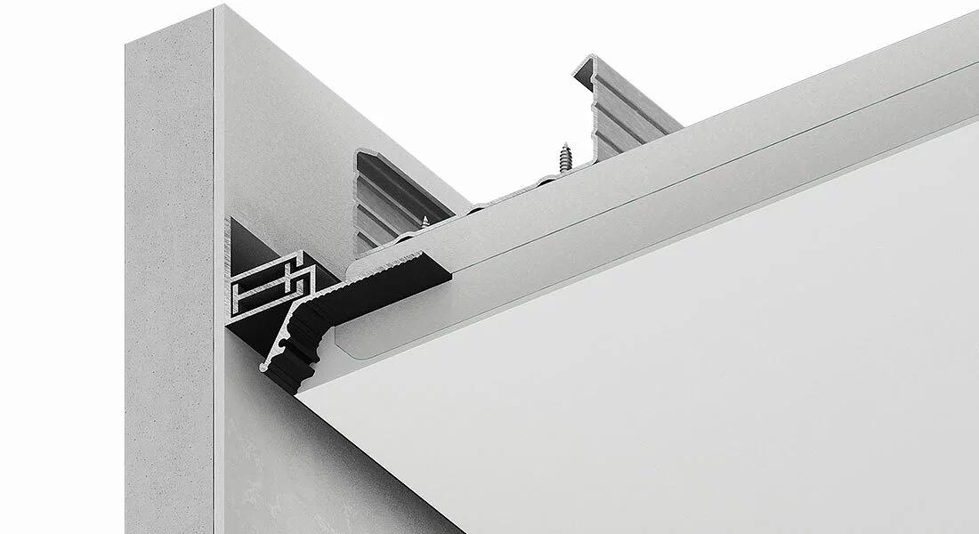 Теневой профиль FerGipps СП 8 черный муар ОПТ фото 3