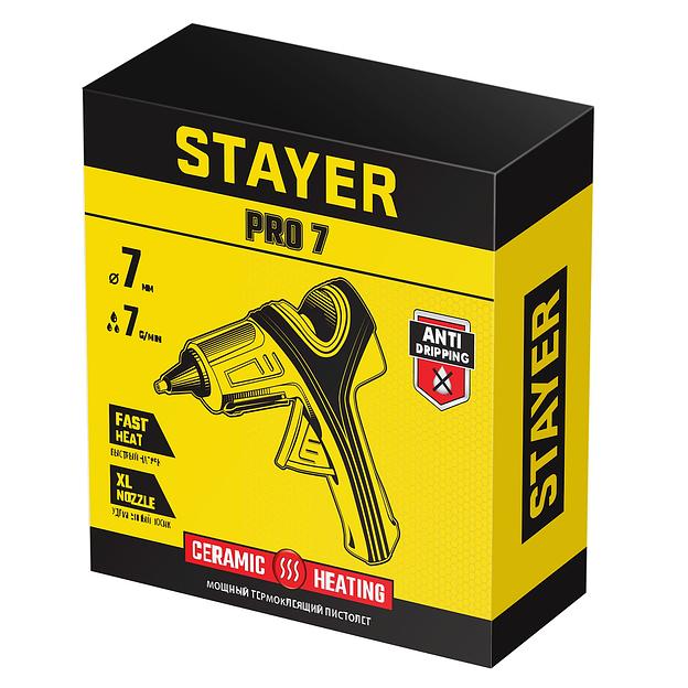 STAYER PRO 7, d 7 мм, 7 г/мин, электрический, пистолет термоклеевой, Professional (0681-07) фото 10